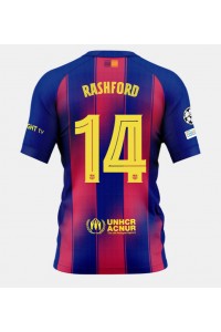 Barcelona Marcus Rashford #14 Jalkapallovaatteet Kotipaita 2025-26 Lyhythihainen